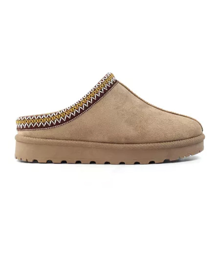 Chaussons Mules Nepal Femme Marron Clair Lunar