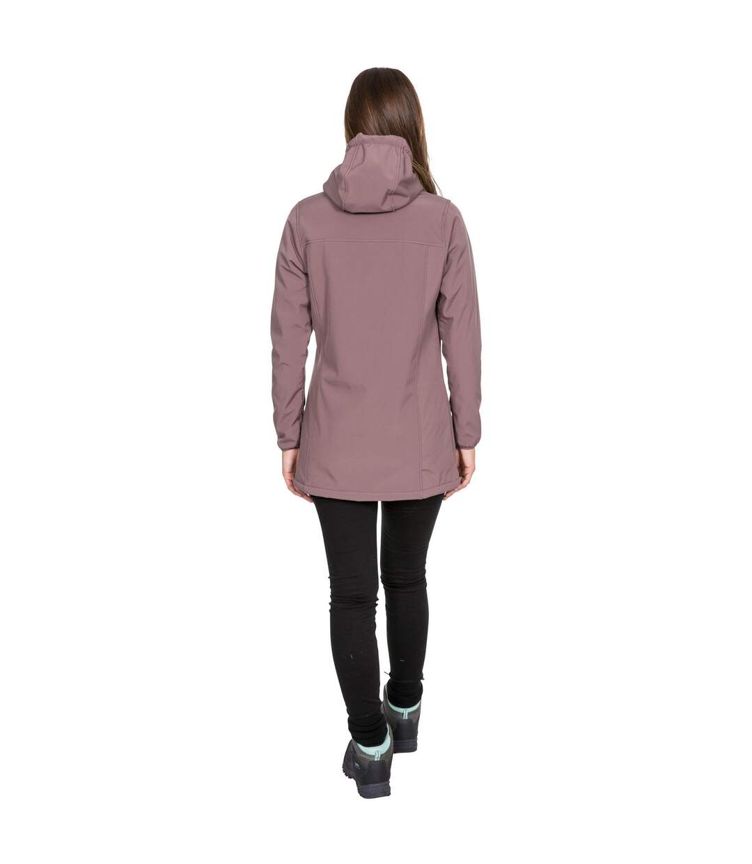 Veste imperméable longue kristen femme vieux mauve Trespass-3