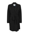 Towel City Womens/Ladies Wrap Bath Robe / Towel (180 GSM) (Black)