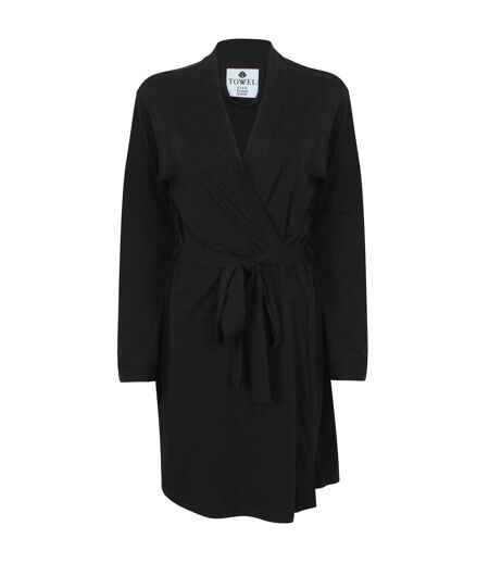 Towel City Womens/Ladies Wrap Bath Robe / Towel (180 GSM) (Black) - UTRW1587
