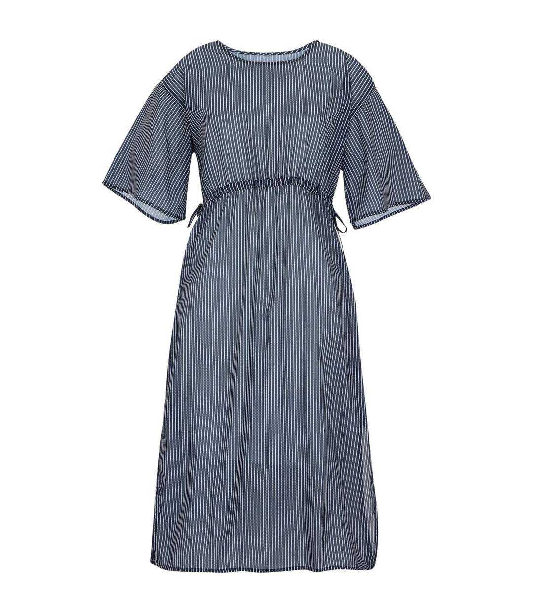 Womens/ladies Avorno Wavy Striped Kaftan Navy White Regatta-2