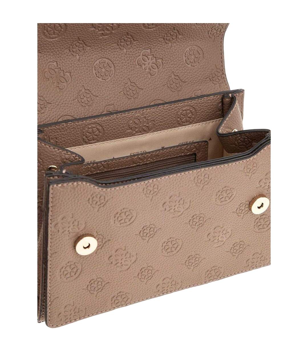 Womens/ladies Cresidia Logo Crossbody Bag One Size Dark Taupe Print Guess-3