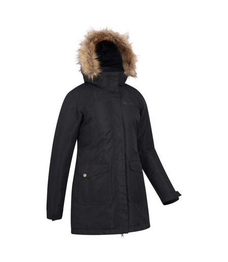 Womens/ladies Tarka Ii Long Padded Jacket Black Mountain Warehouse