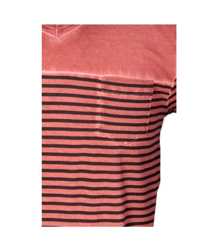 Tee shirt manches courtes homme de couleur rouge