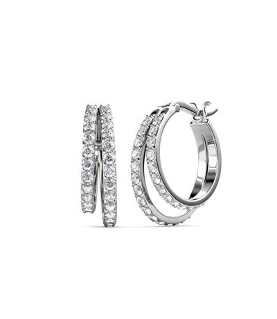 Boucles d'oreilles Duo Circlet, Cristal d'Autriche