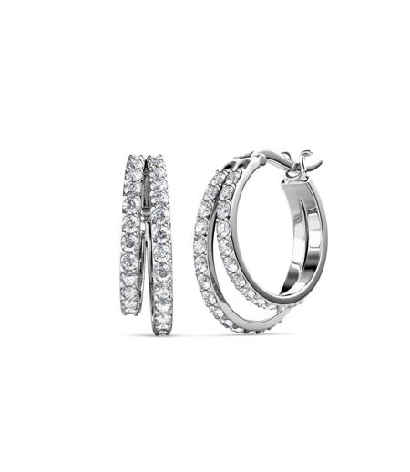 Boucles d'oreilles Duo Circlet, Cristal d'Autriche