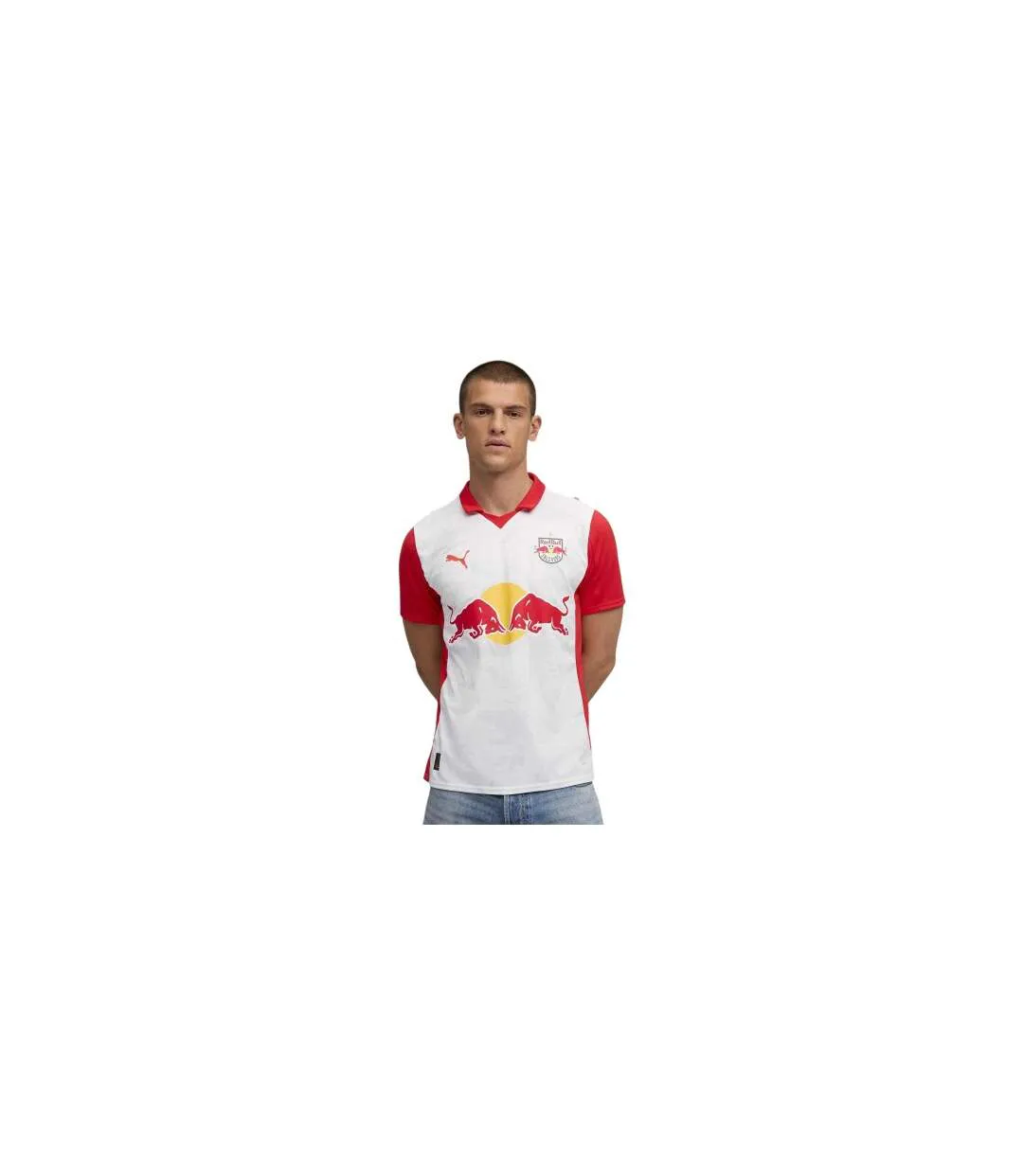 Mens Salzburg 25/26 Red Bull Home Jersey White Red Puma-1