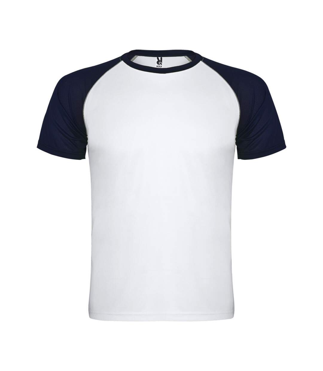 Unisex Adult Indianapolis Short-sleeved Sports T-shirt White Navy Blue Roly-1