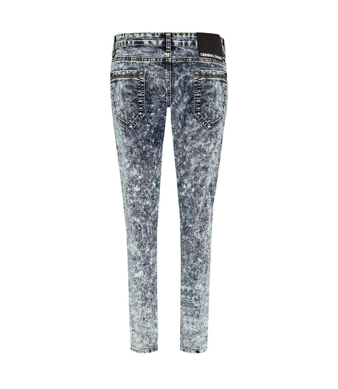 Womens/ladies Faded Super Skinny Jeans White Criminal Damage-2