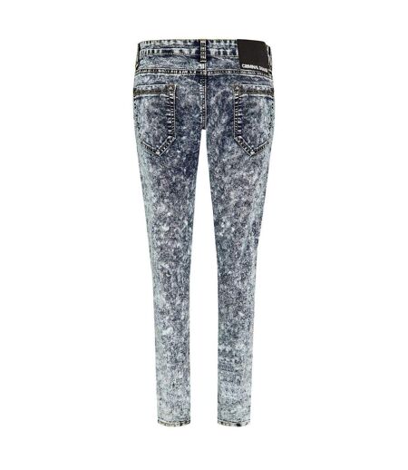 Womens/ladies Faded Super Skinny Jeans White Criminal Damage