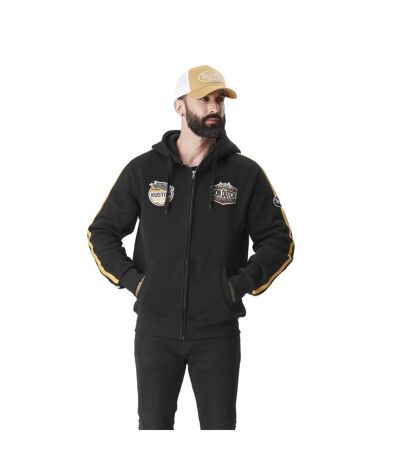 Sweat zippé à capuche homme avec badges moto Matty Vondutch