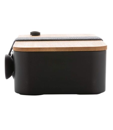 Bamboo lunch box 6cm x 19cm x 12cm black XD Collection