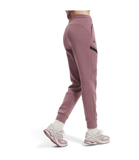Womens/ladies Unstoppable Fleece Athletic Joggers Brown Under Armour