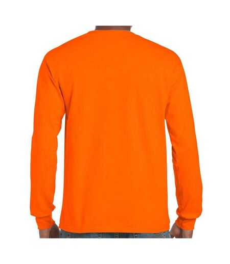 T-shirt Manches Longues Adulte Orange Fluo Gildan