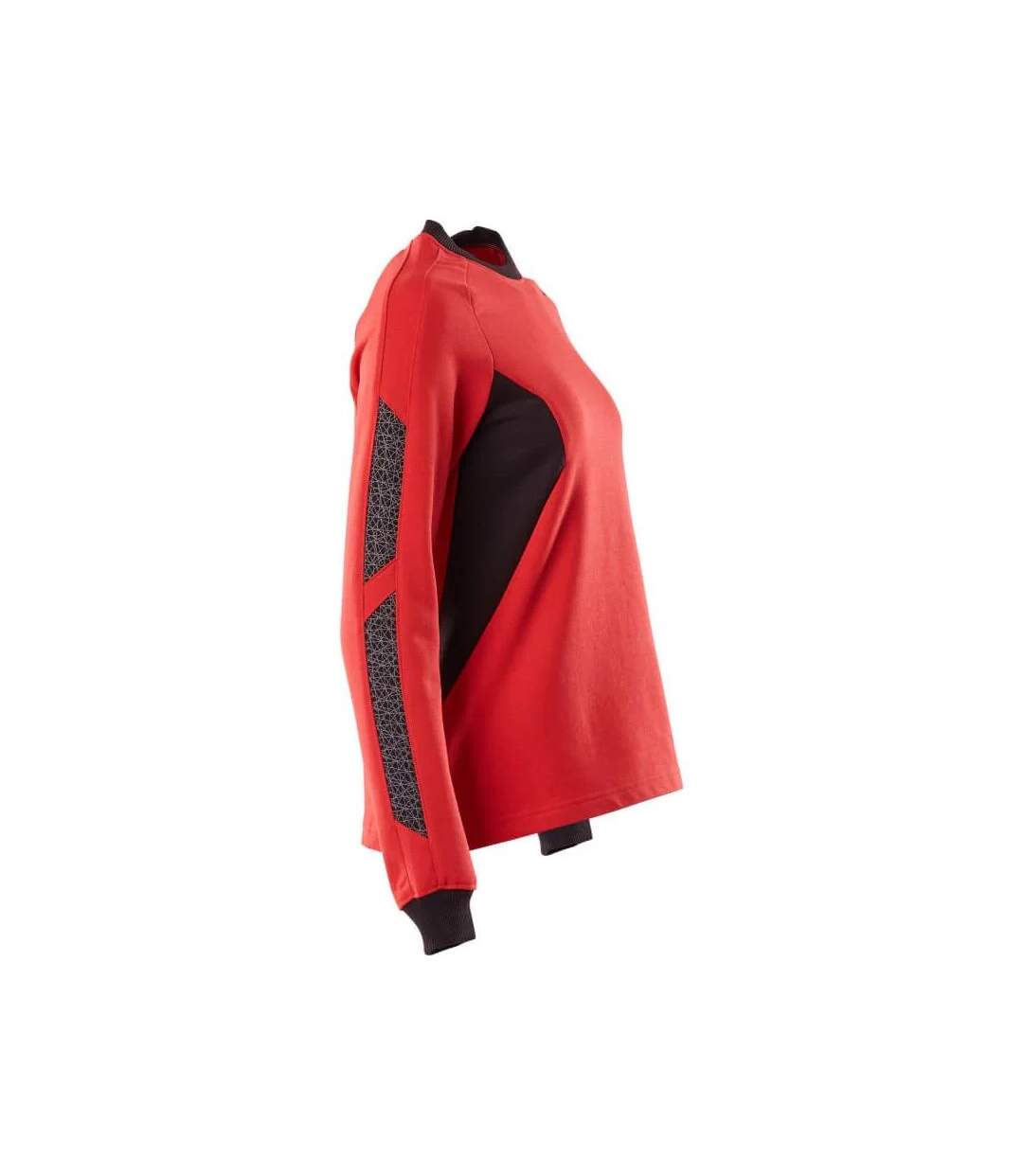 Womens/ladies Accelerate Sweatshirt Traffic Red Black Mascot-3