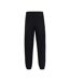 Pantalon De Jogging Uni À Taille Et Chevilles Élastiquées Iconic Premium Adulte Noir Fruit Of The Loom-1