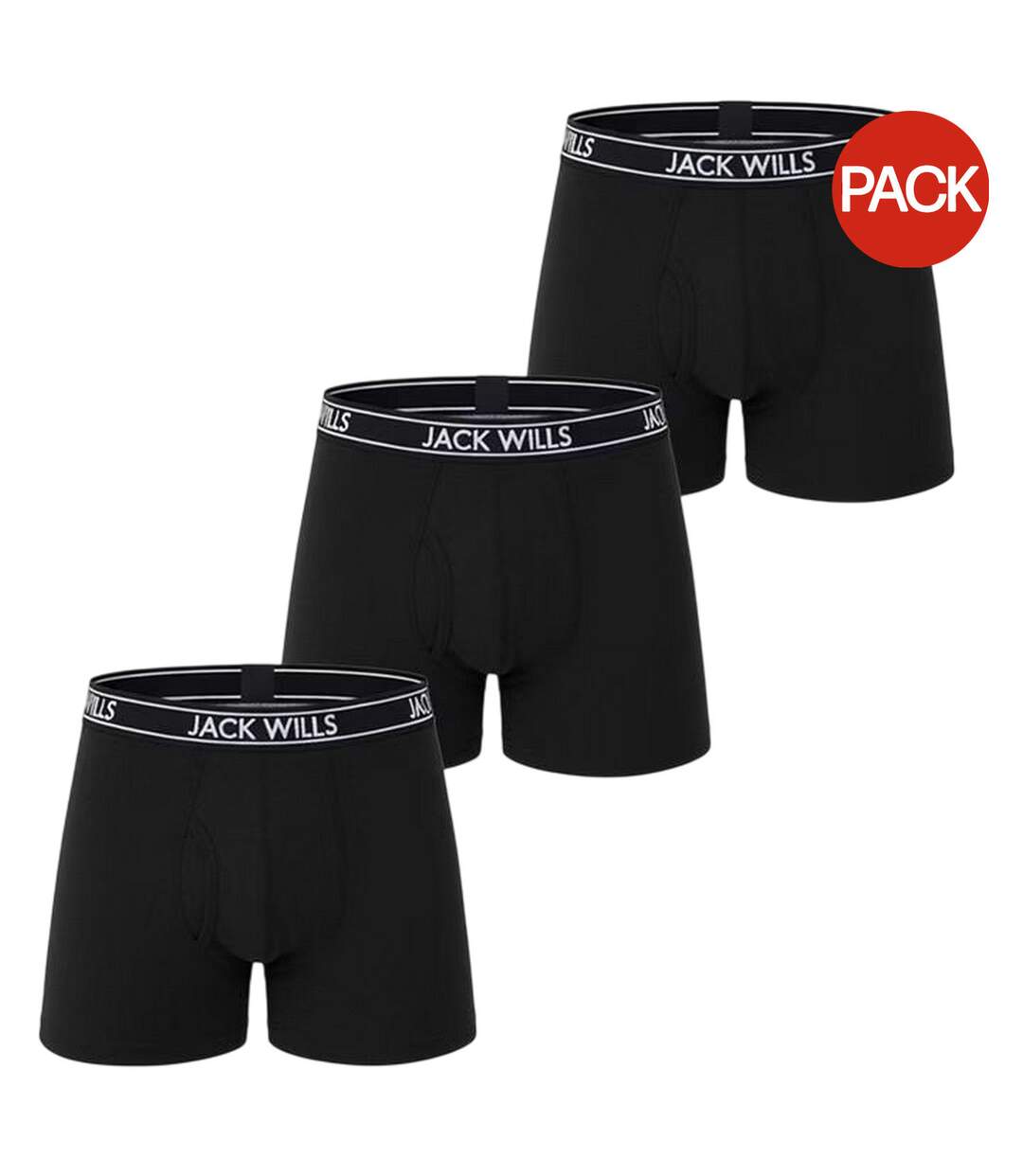 Lot De 3  Boxers Homme Noir Jack Wills-2