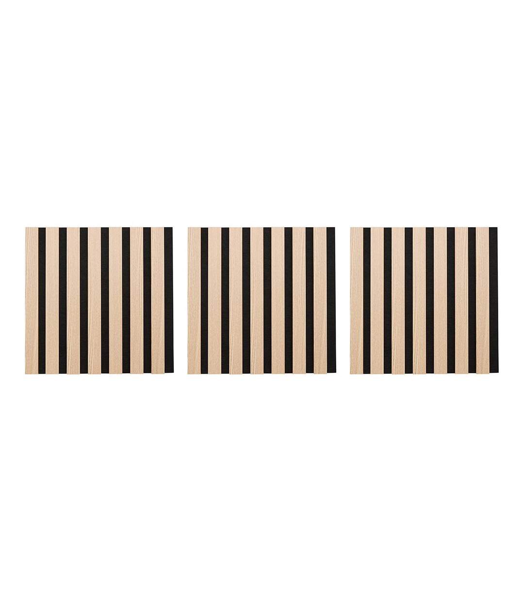 Lot de 3 Panneaux Déco Colva 30x30cm Naturel-1