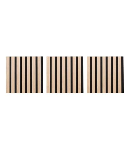 Lot de 3 Panneaux Déco Colva 30x30cm Naturel