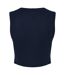 Womens/ladies muscles micro-rib tank top solid navy Bella + Canvas