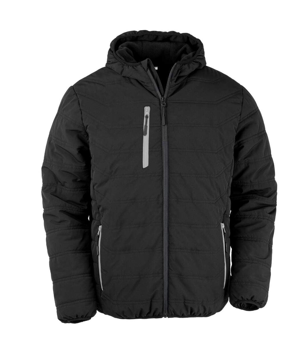 Result Genuine Recycled Mens Compass Padded Jacket (Black/Gray)