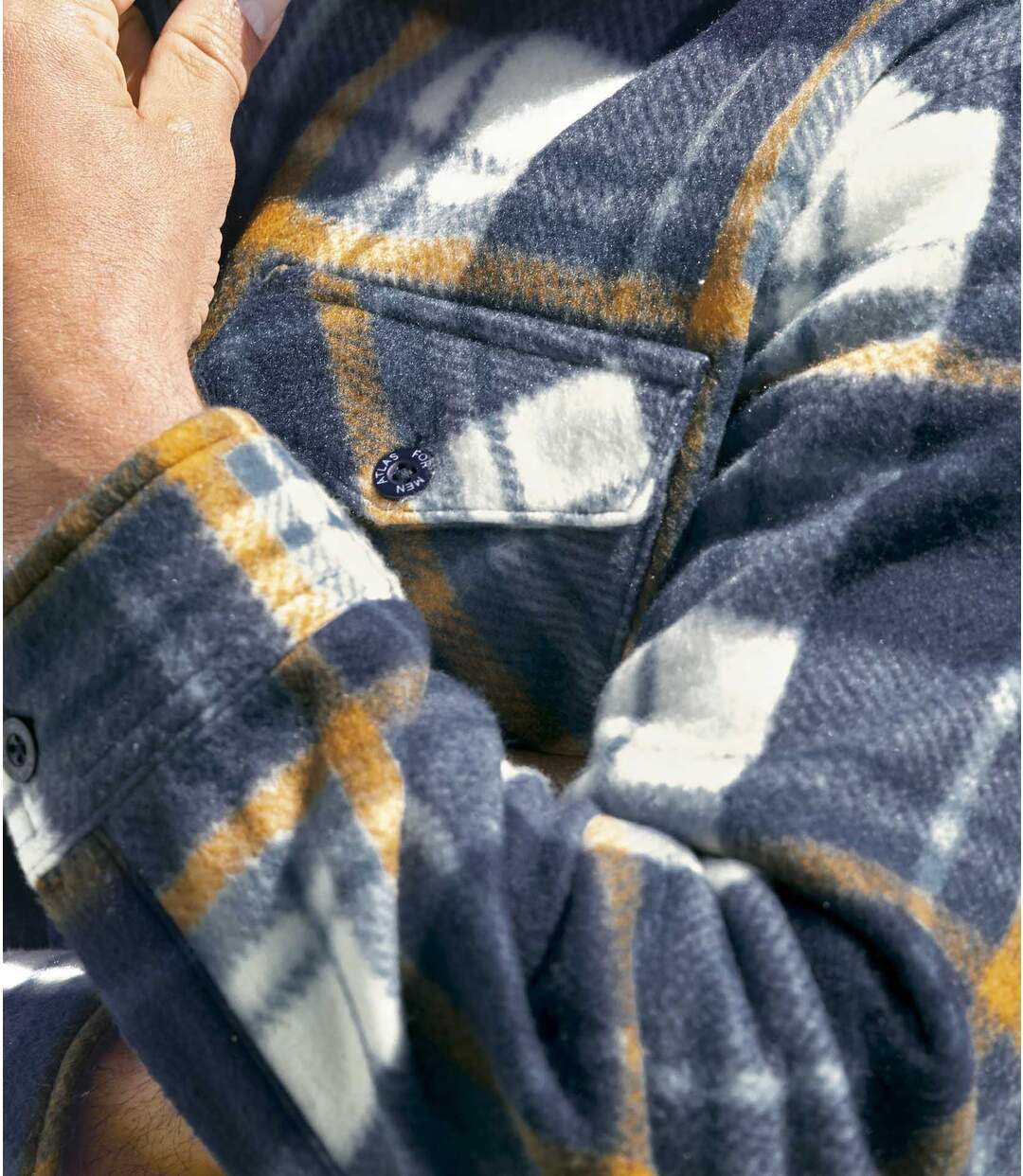 Svrchní kostkovaná košile z fleecu  Atlas For Men