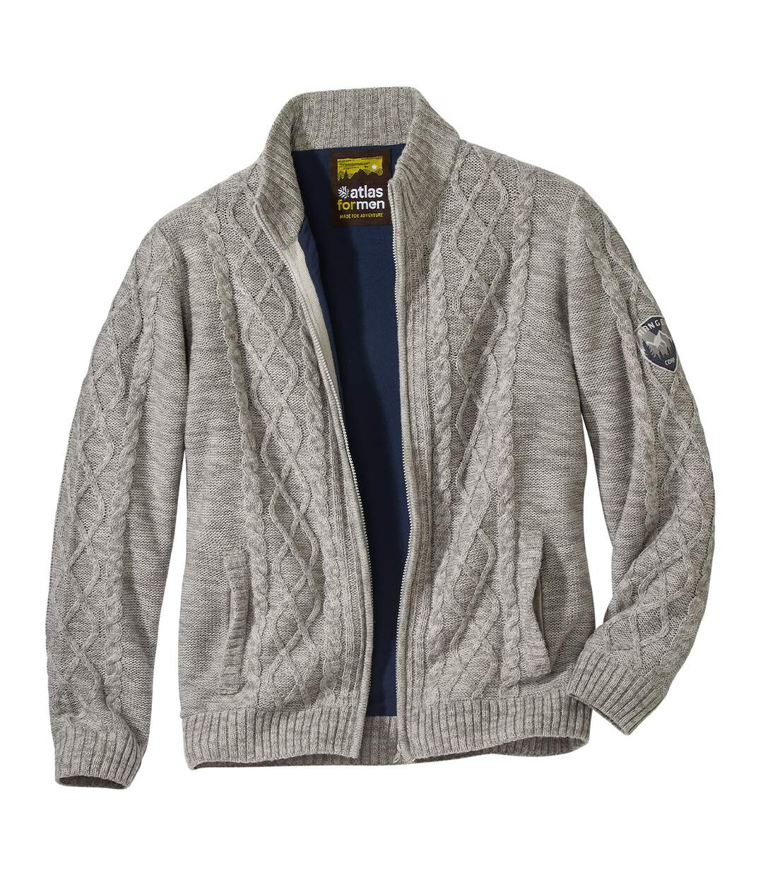 Blouson Tricot Zippé Doublé Polaire