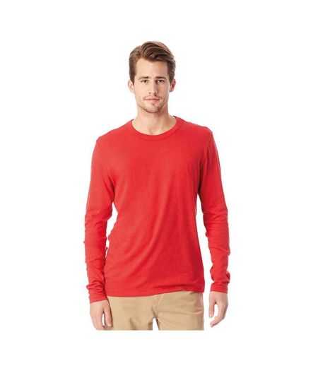 Alternative Apparel Mens 50/50 Keeper Long Sleeve T-Shirt (Red) - UTRW7148