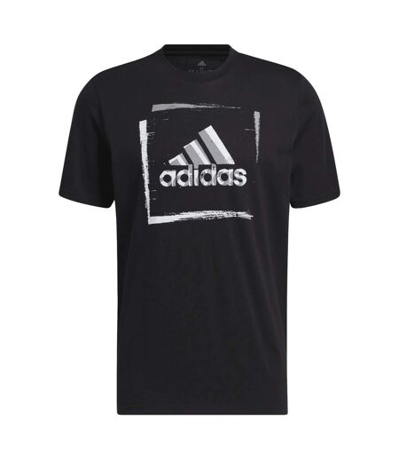 Mens Stencil Graphic Two Tone T-shirt Black Adidas