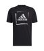 Mens Stencil Graphic Two Tone T-shirt Black Adidas-1