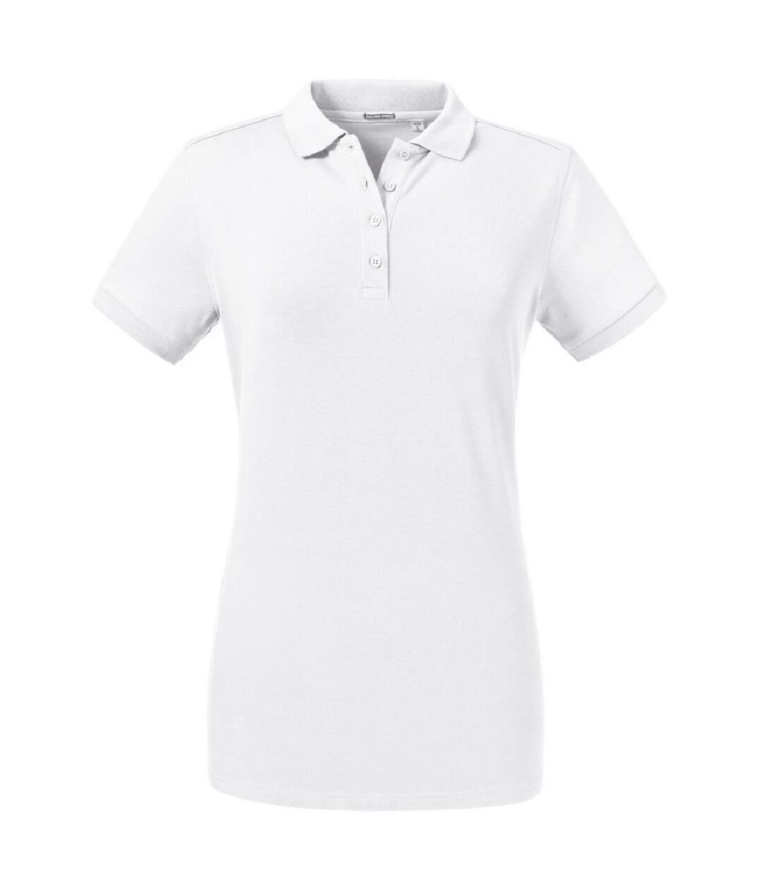 Polo manches courtes femmes blanc Russell-1