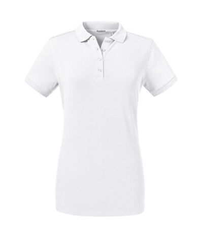 Polo manches courtes femmes blanc Russell