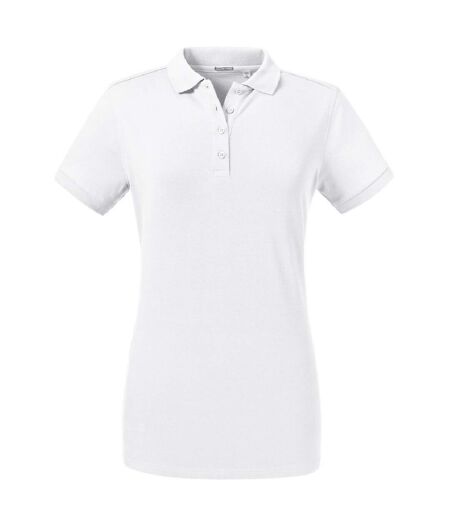 Polo manches courtes femmes blanc Russell