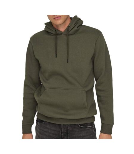 Sweat à capuche marron homme only & sons ceres - l
