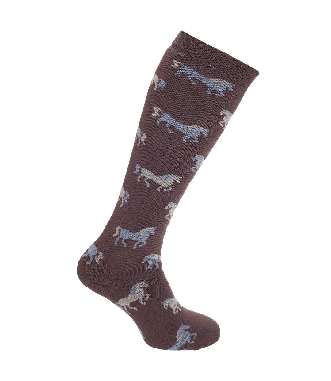 Chaussettes femme bleu ciel / marron Universal Textiles-3