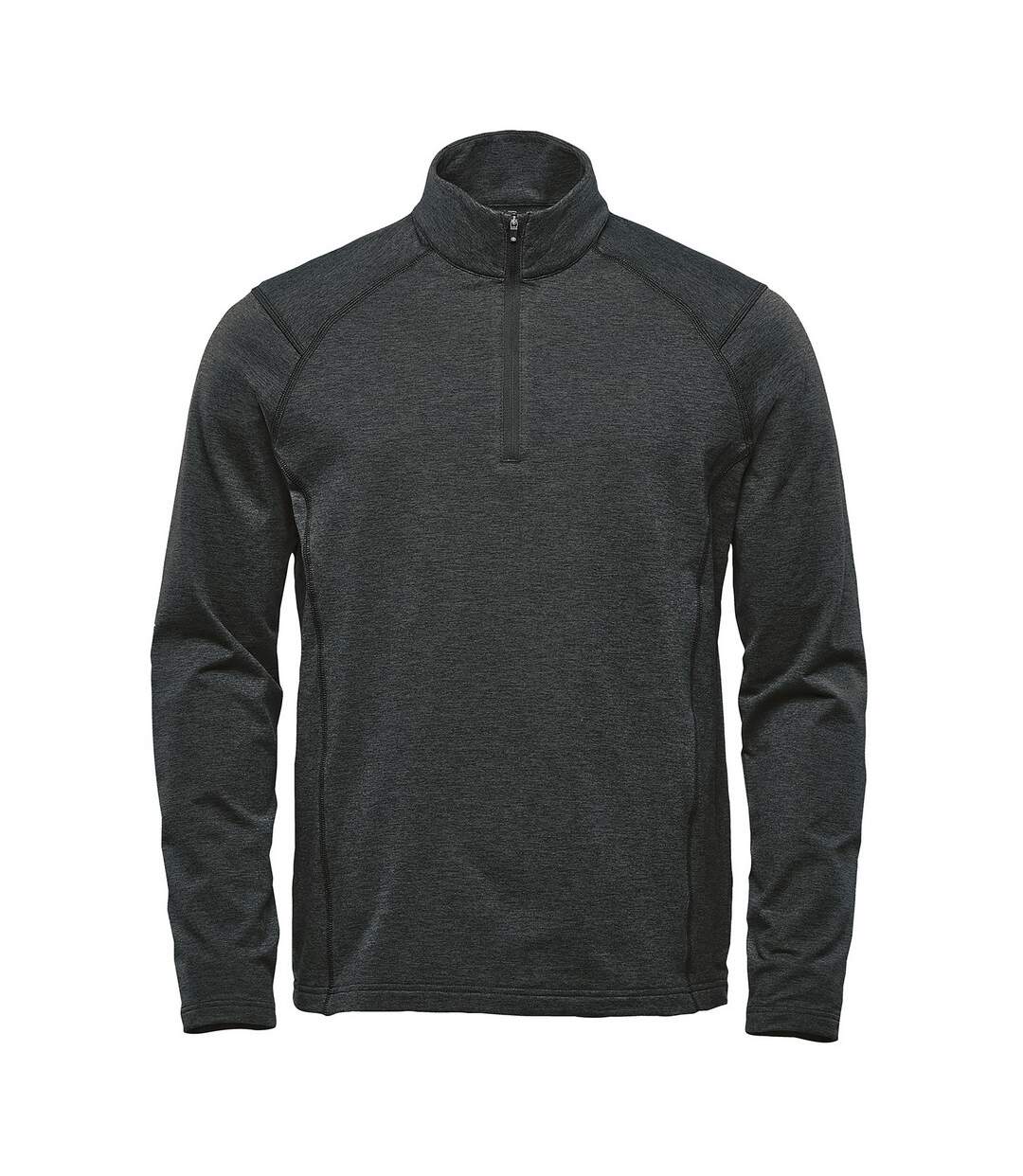 Mens Treeline Quarter Zip Fleece Top Black Heather Stormtech-1