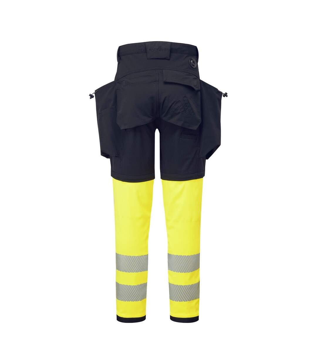 Unisex adult ultimate modular contrast 3 in 1 trousers black/yellow Portwest