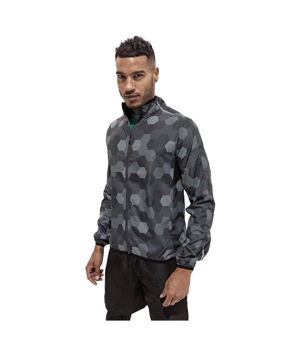 TriDri Mens Ultralight Fitness Shell (Hex Black) - UTRW6127