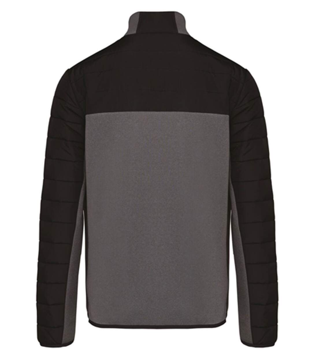 Doudoune bi-matière - Homme - K6171 - noir et gris foncé heather