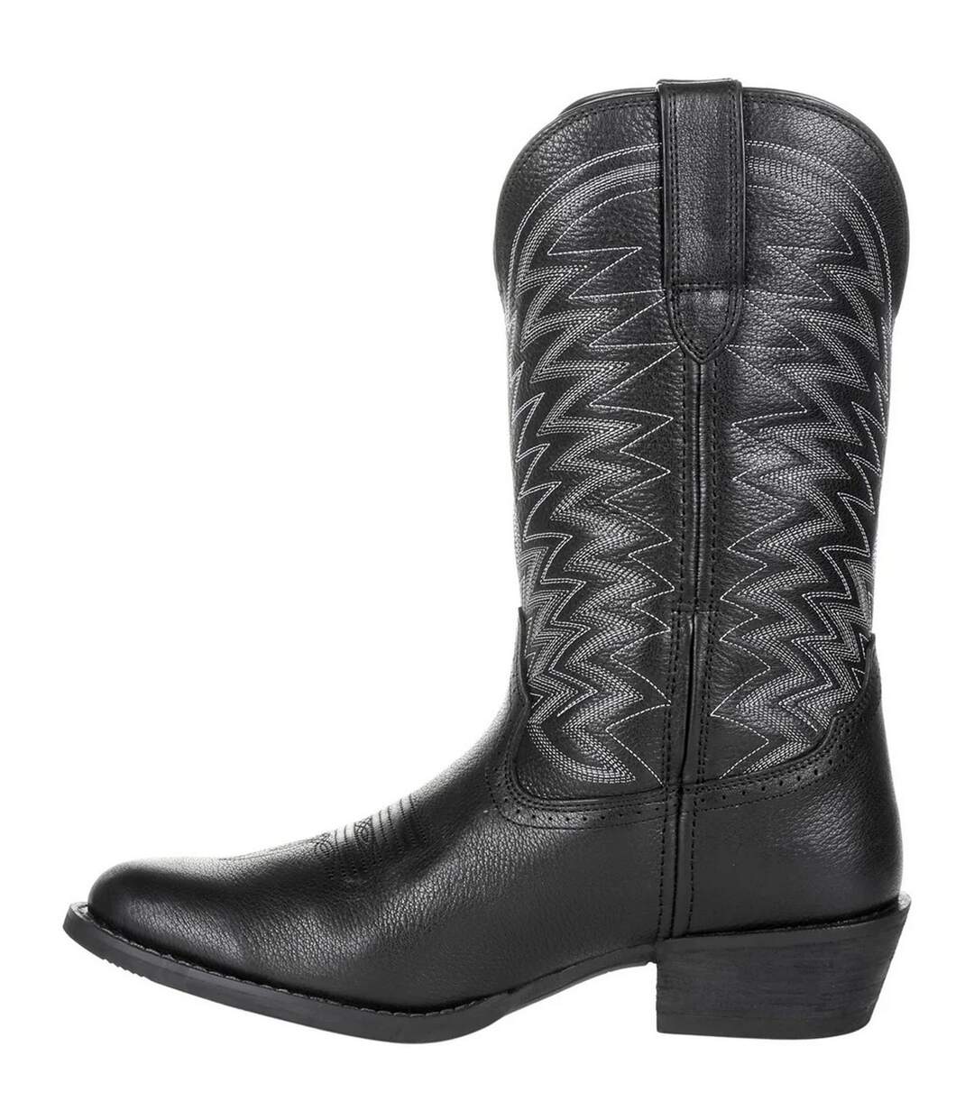Mens Rebel Frontier Full Grain Leather Cowboy Boots Black Onyx Durango-3