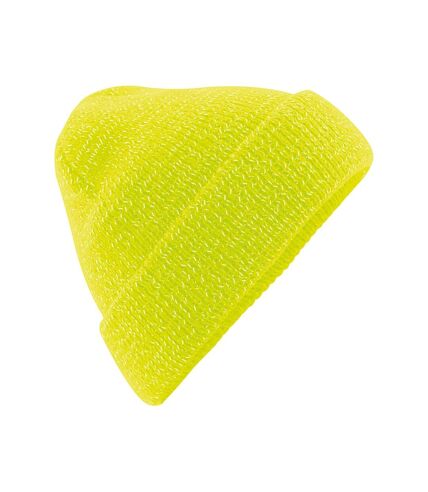 Bonnet réfléchissant unisexe jaune fluo Beechfield