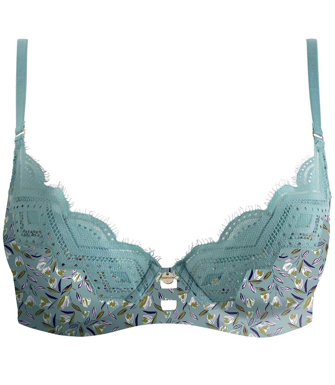 Soutien-gorge ampliforme coque moulée bleu Candice-1