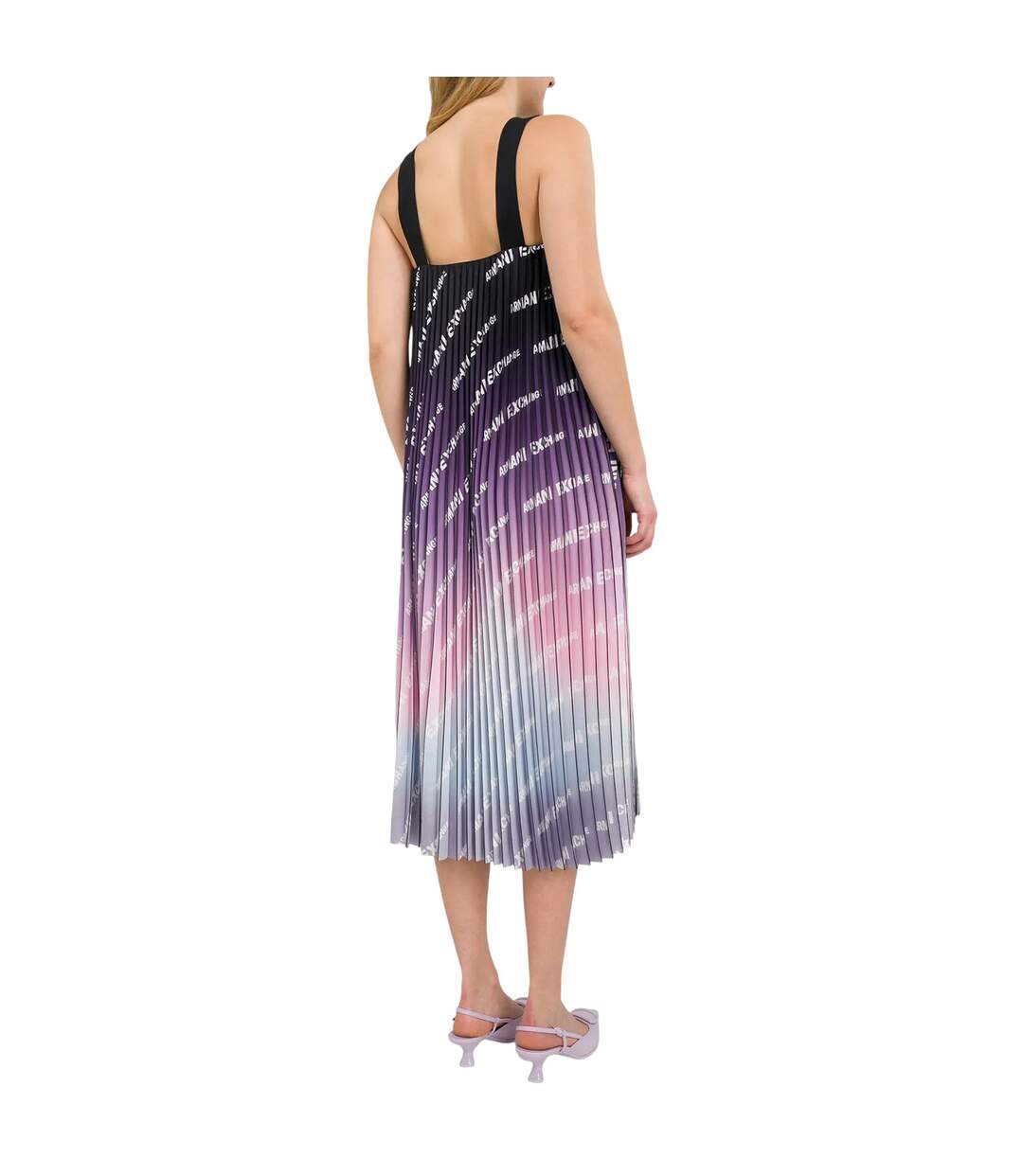 Womens/ladies Ombre Plisse Mini Dress Multicoloured Armani Exchange-3