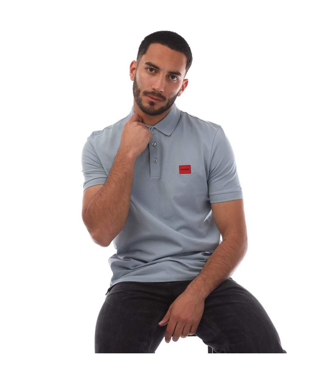 Mens Dereso232 Polo Shirt Blue Hugo-1