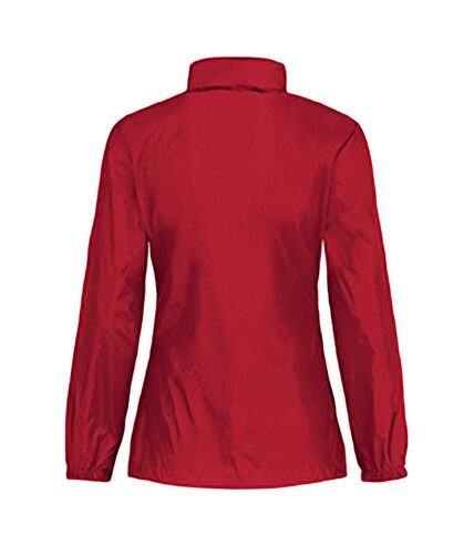 B&C Womens/Ladies Sirocco Lightweight Windproof, Showerproof & Water Repellent Jacket (Red) - UTBC1283