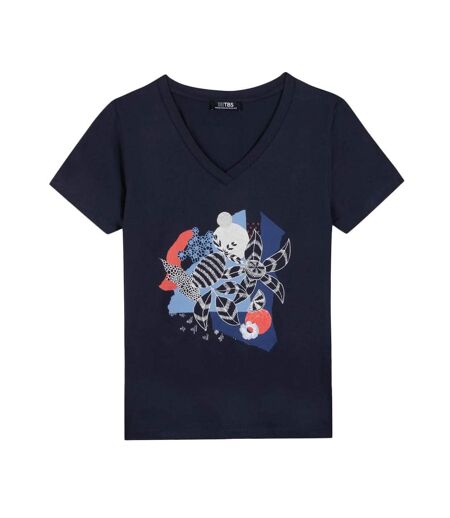 T-shirt marine femme tbs lugditee - l