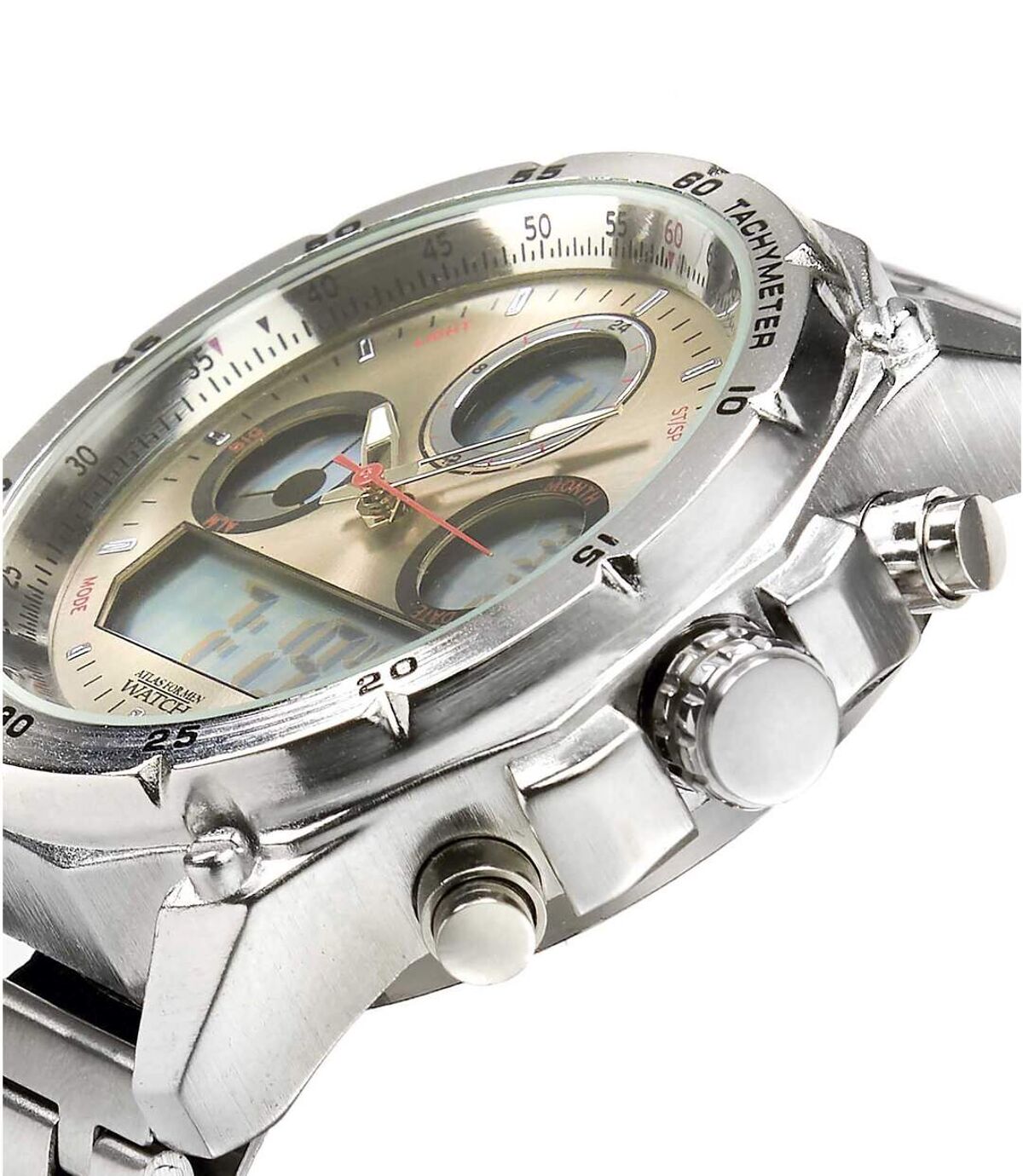Športové hodinky so stopkami a dvojitým zobrazovaním času Atlas For Men