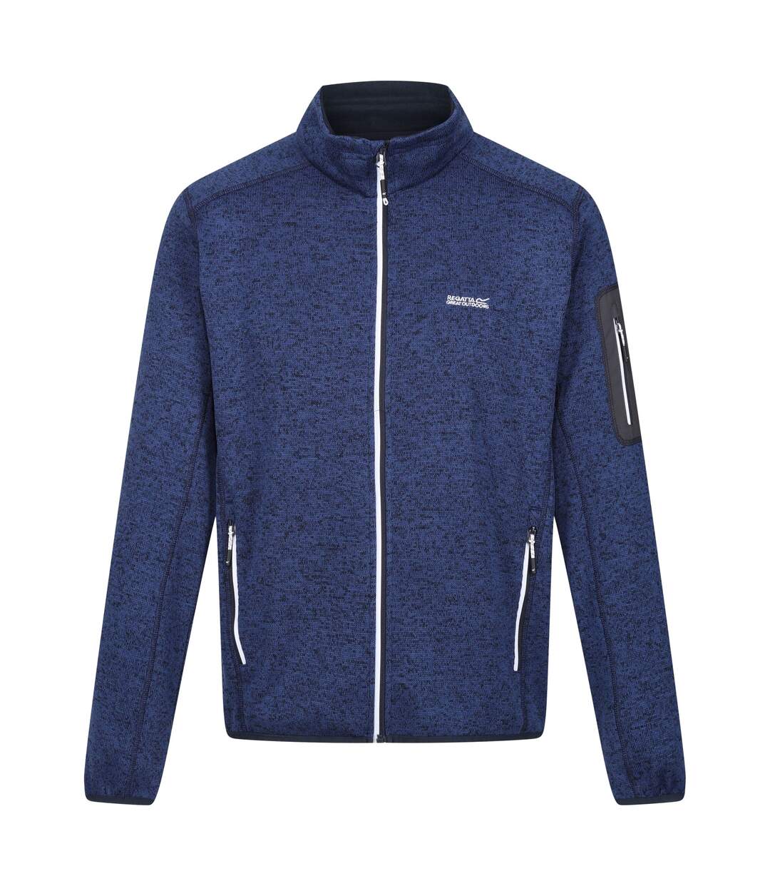 Mens Newhill Marl Full Zip Fleece Jacket Navy Regatta-2