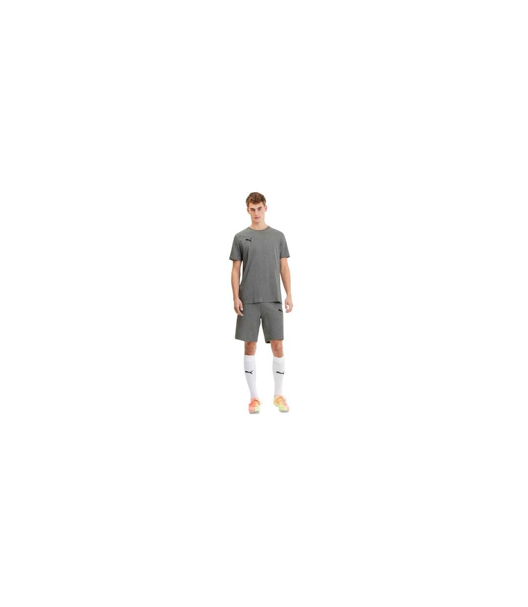 Mens Teamgoal 23 Casuals Cotton T-shirt Grey Puma-1