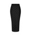 Womens/ladies Geometric Pencil Skirt Black Hugo-3